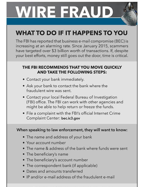 What To Do About Wire Fraud